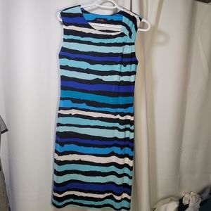 Blue Striped Dress | Made in Canada | Vintage & BRAND NEW